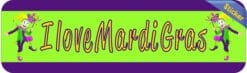 10in x 3in I Love Mardi Gras Vinyl Bumper Sticker Decal Car Window Stickers Decals