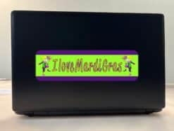 10in x 3in I Love Mardi Gras Vinyl Bumper Sticker Decal Car Window Stickers Decals