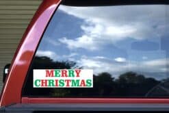 10in x 3in Merry Christmas Vinyl Bumper Sticker Decal Car Stickers Decals