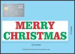 10in x 3in Merry Christmas Vinyl Bumper Sticker Decal Car Stickers Decals