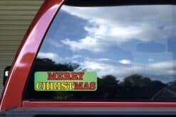 10in x 3in Merry Christmas Christ Vinyl Bumper Sticker Decal Car Stickers Decals