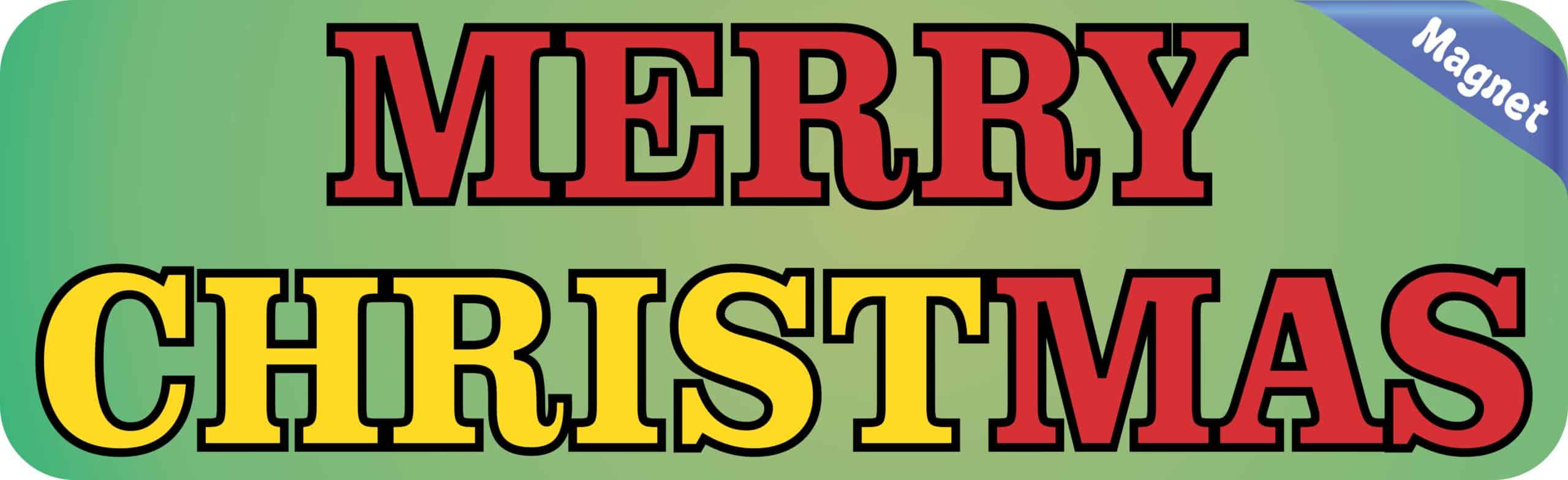 10in x 3in Merry Christmas Christ Vinyl Bumper magnet Car magnets