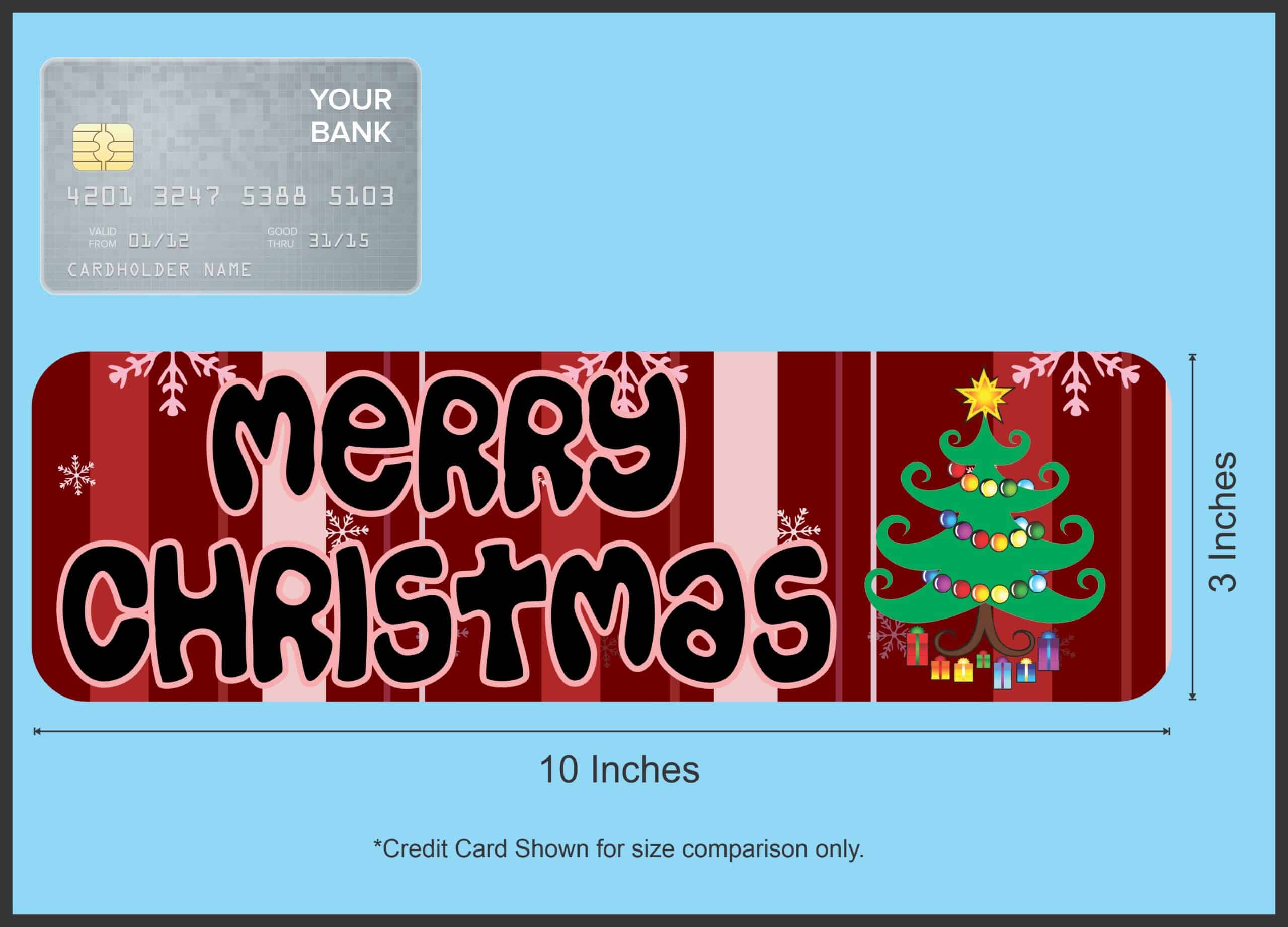 10in x 3in Merry Christmas Tree Bumper magnet Car magnetic magnets