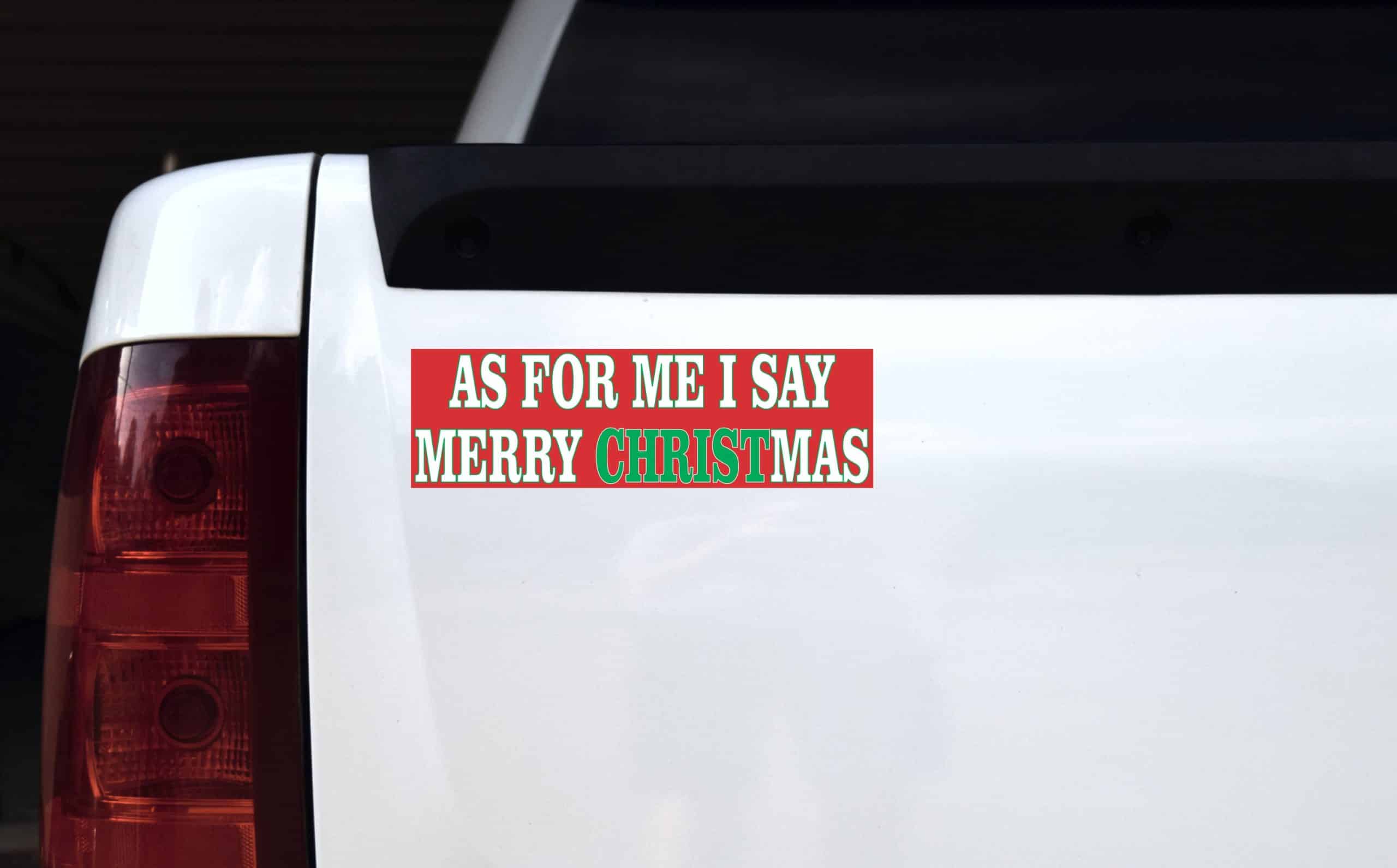 10in x 3in I Say Merry Christmas Vinyl Sticker - Image 4