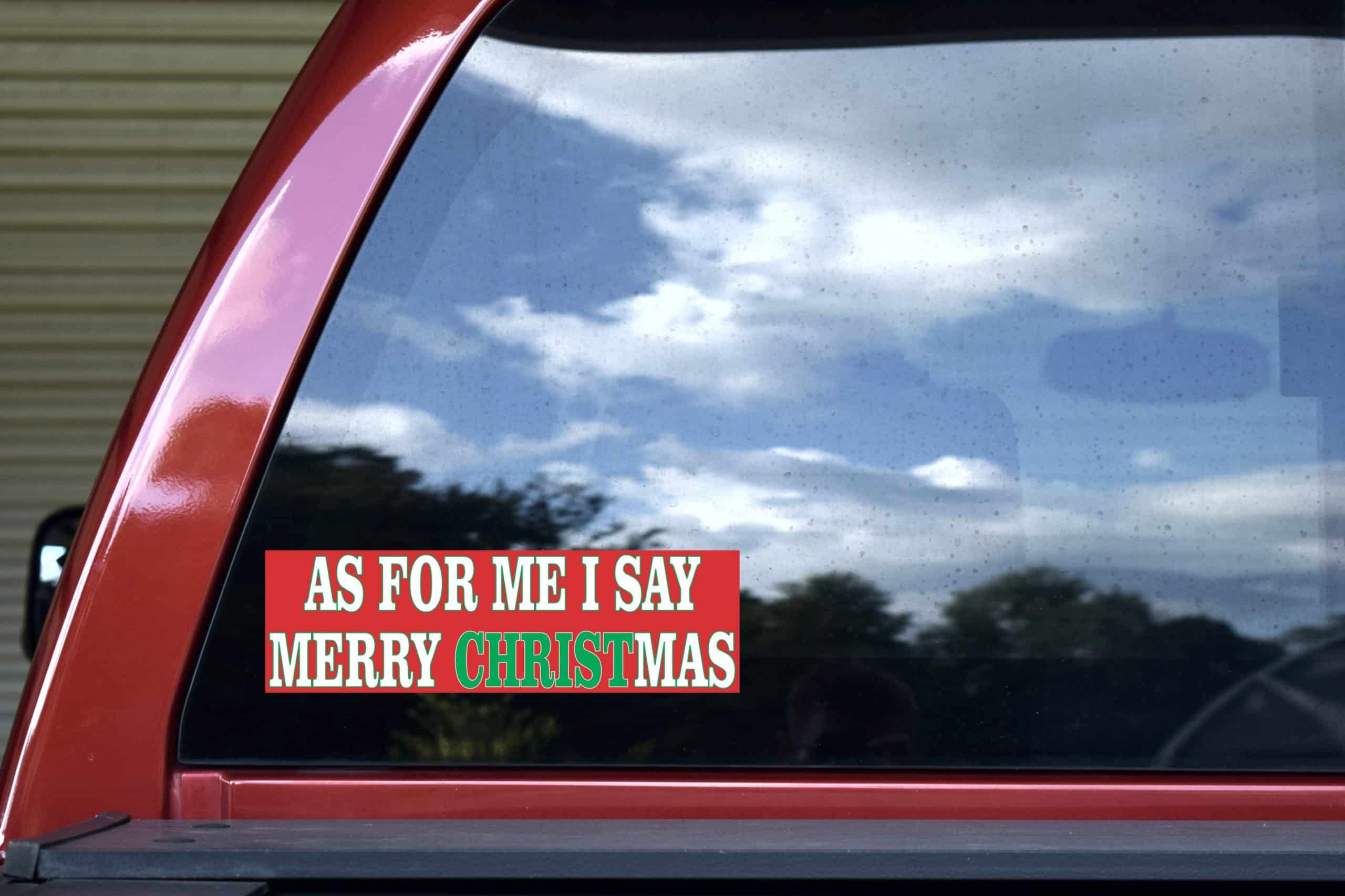 10in x 3in I Say Merry Christmas Vinyl Sticker - Image 5