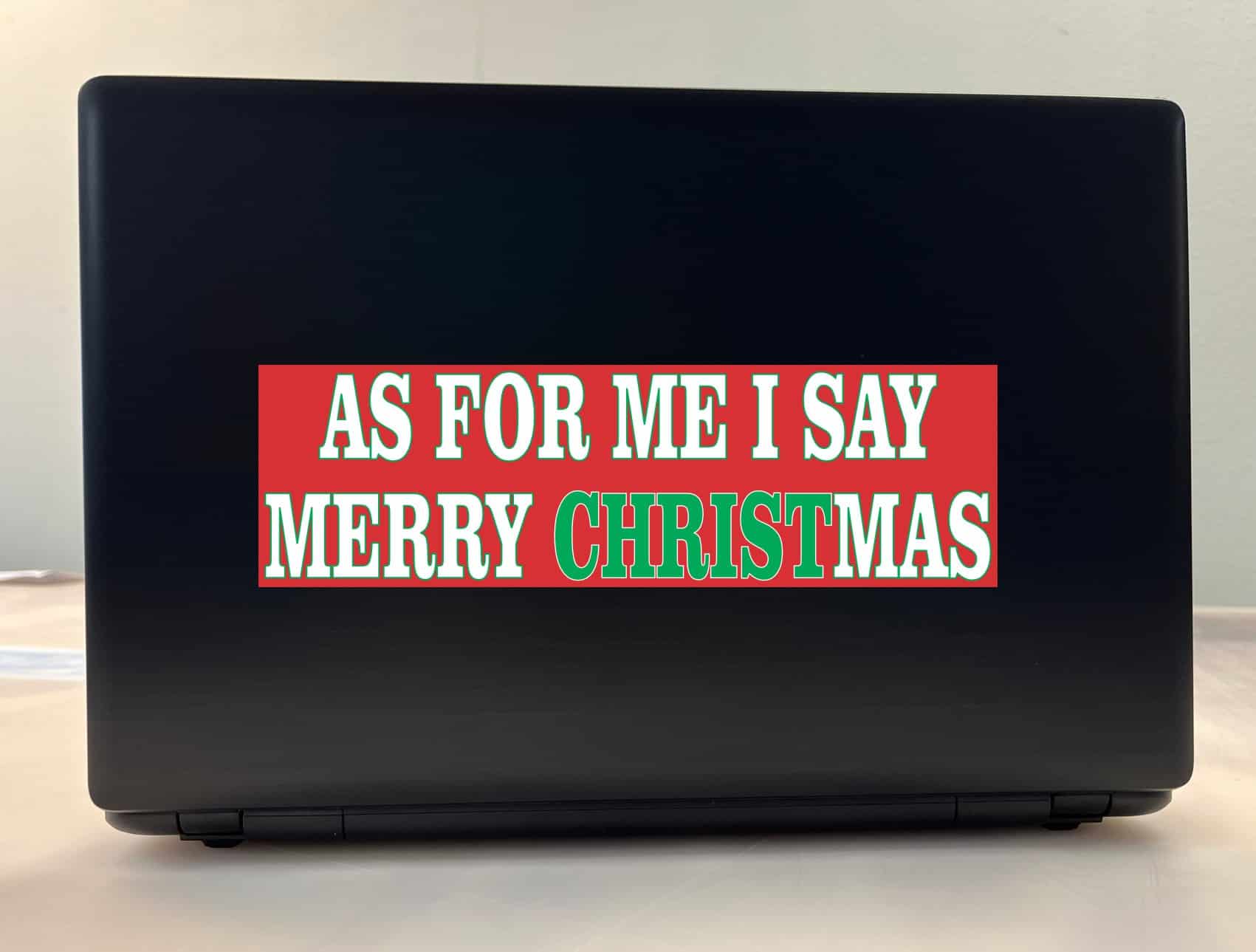 10in x 3in I Say Merry Christmas Vinyl Sticker - Image 3
