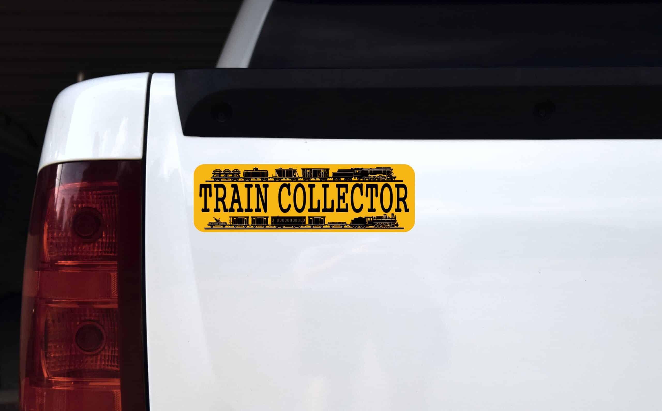 10in x 3in Train Collector Bumper Sticker Vinyl Window Decal
