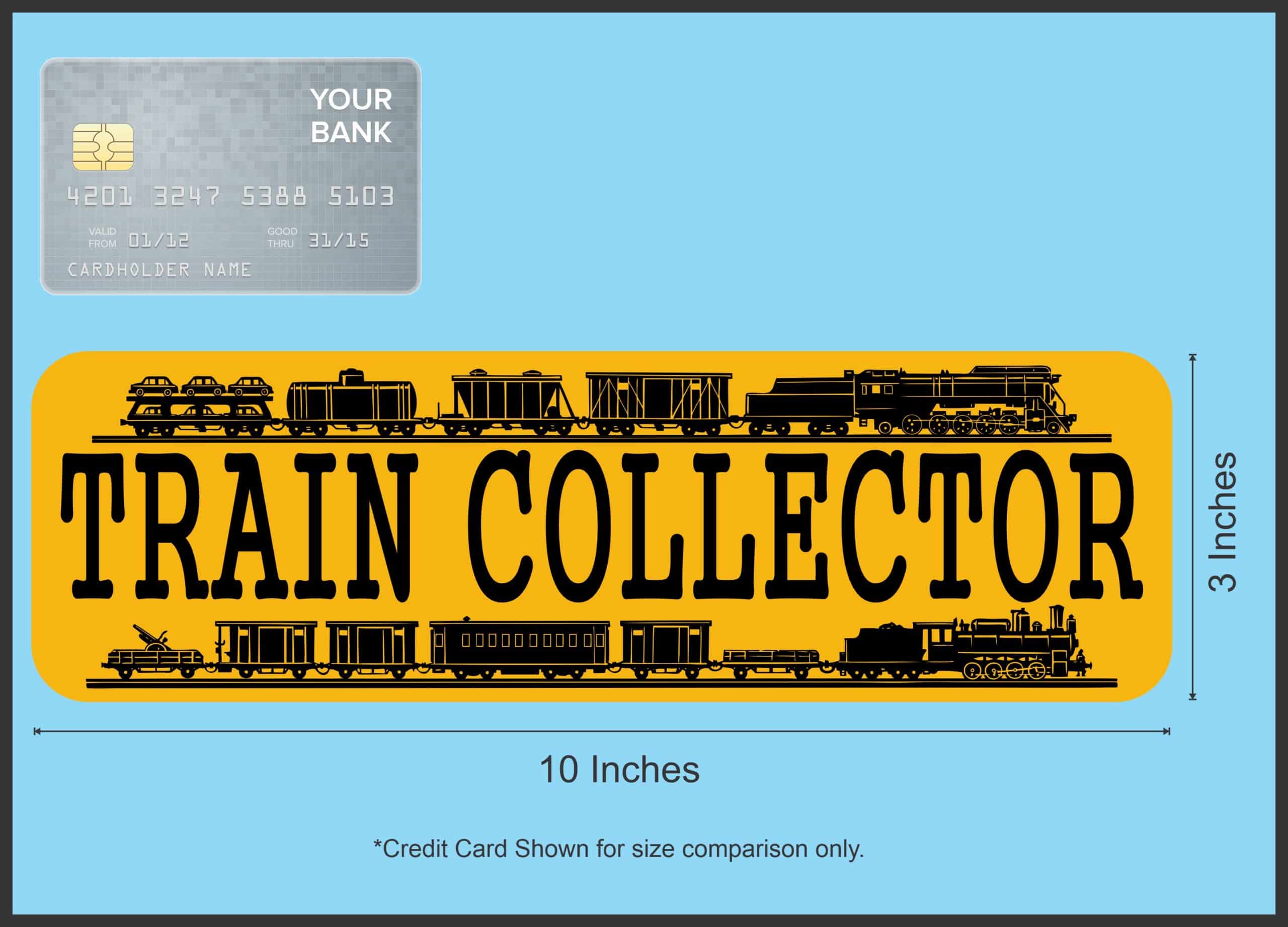 10in x 3in Train Collector Magnet Magnetic Vehicle Sign