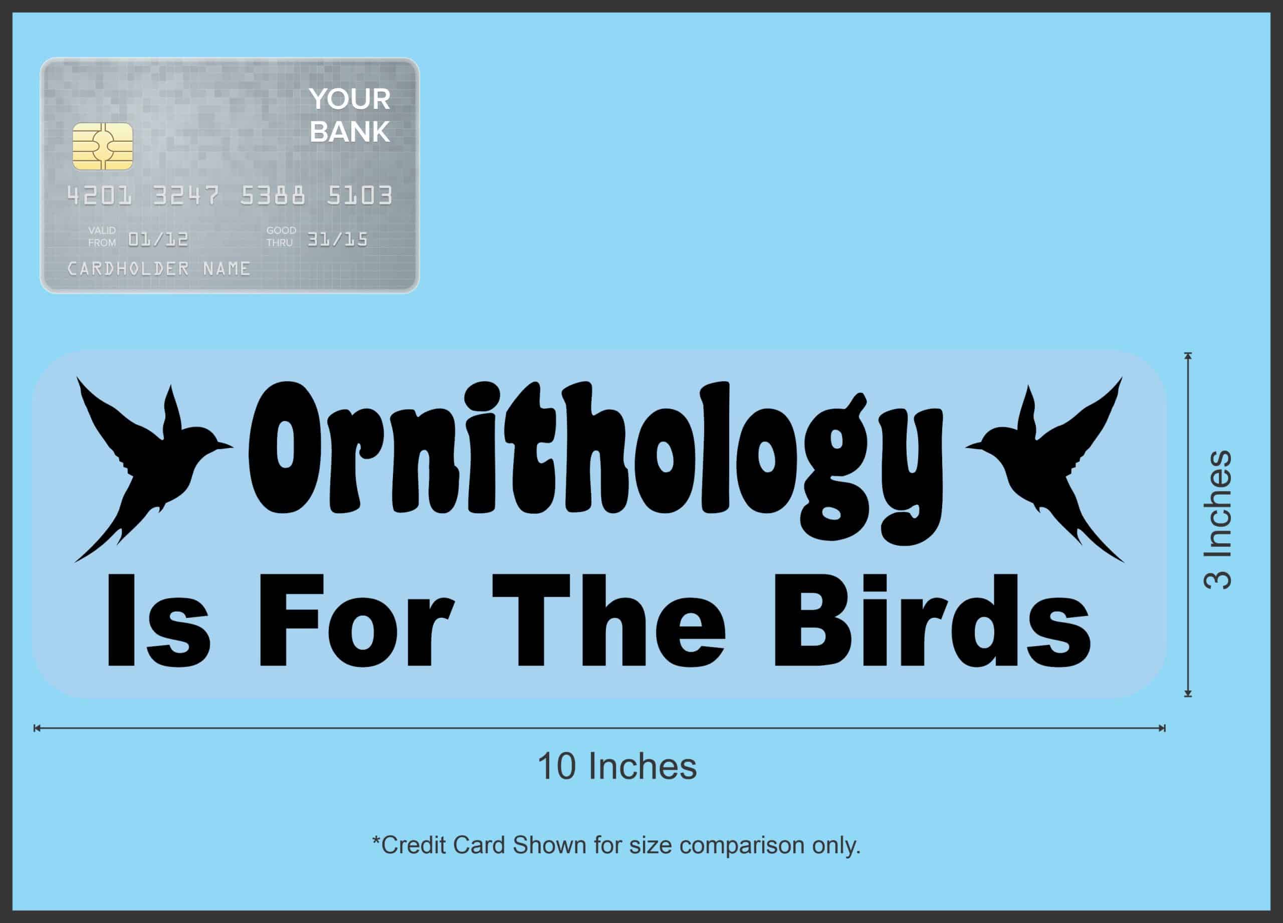 10in x 3in Ornithology Is for the Birds Magnet - Image 4