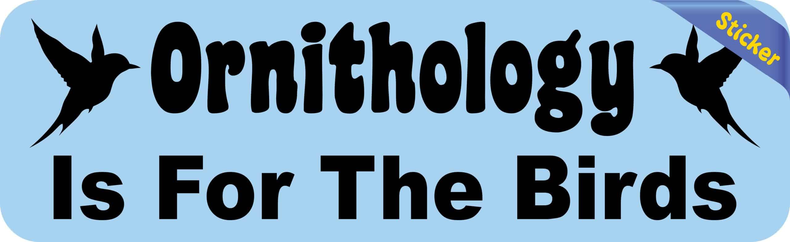 10in x 3in Ornithology Is for the Birds Vinyl Sticker - Image 3