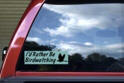 10in x 3in I'd Rather Be Bird Watching Bumper Sticker Decal Vinyl Stickers Decals