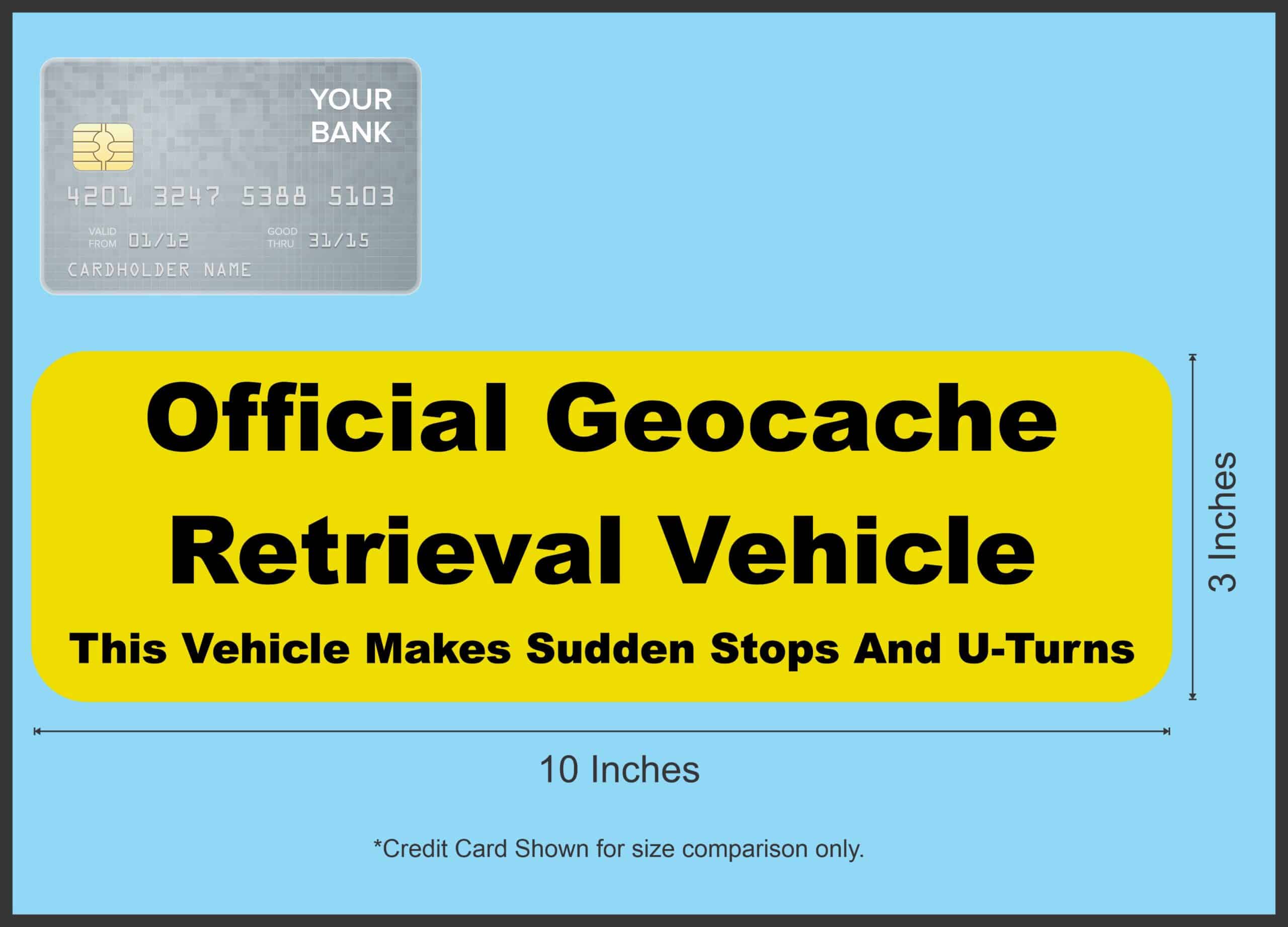 10in x 3in Geocache Retrieval Vehicle Bumper magnets Geocaching Car magnetic