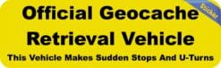 10in x 3in Geocache Retrieval Vehicle Bumper Stickers Geocaching Car Window Decals