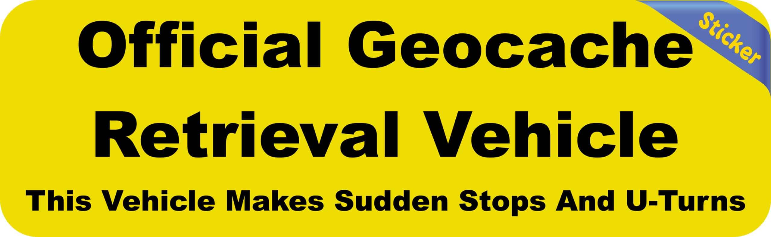 10in x 3in Geocache Retrieval Vehicle Bumper Stickers Geocaching Car Window Decals
