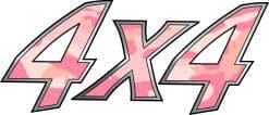 Pink Camo 4x4 Off-Road Vinyl Decal Sticker - Four Wheel Drive Truck Car Decor