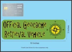 10in x 3in Official Geocache Retrieval Vehicle Bumper Stickers Geocaching Car Decals