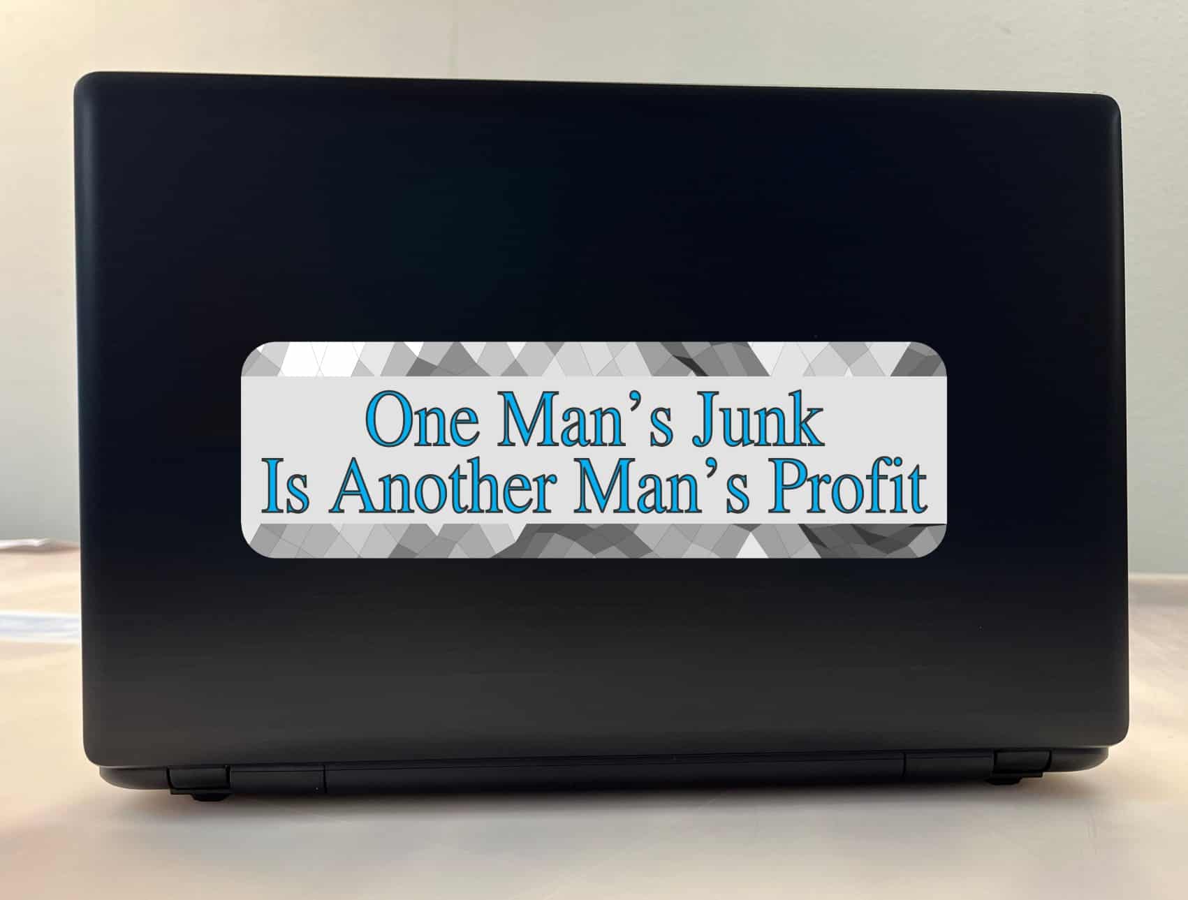 10in x 3in One Man's Junk Is Another Man's Profit Bumper Sticker Decal Stickers Decals