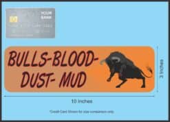 10in x 3in Bulls Blood Dust Mud Bumper magnet magnetic Vinyl magnets
