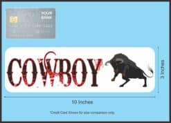 10in x 3in Cowboy Bull Rider Bumper magnet magnetic  Vinyl magnets