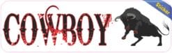 10in x 3in Cowboy Bull Rider Bumper Sticker Window Decal Vinyl Stickers Decals