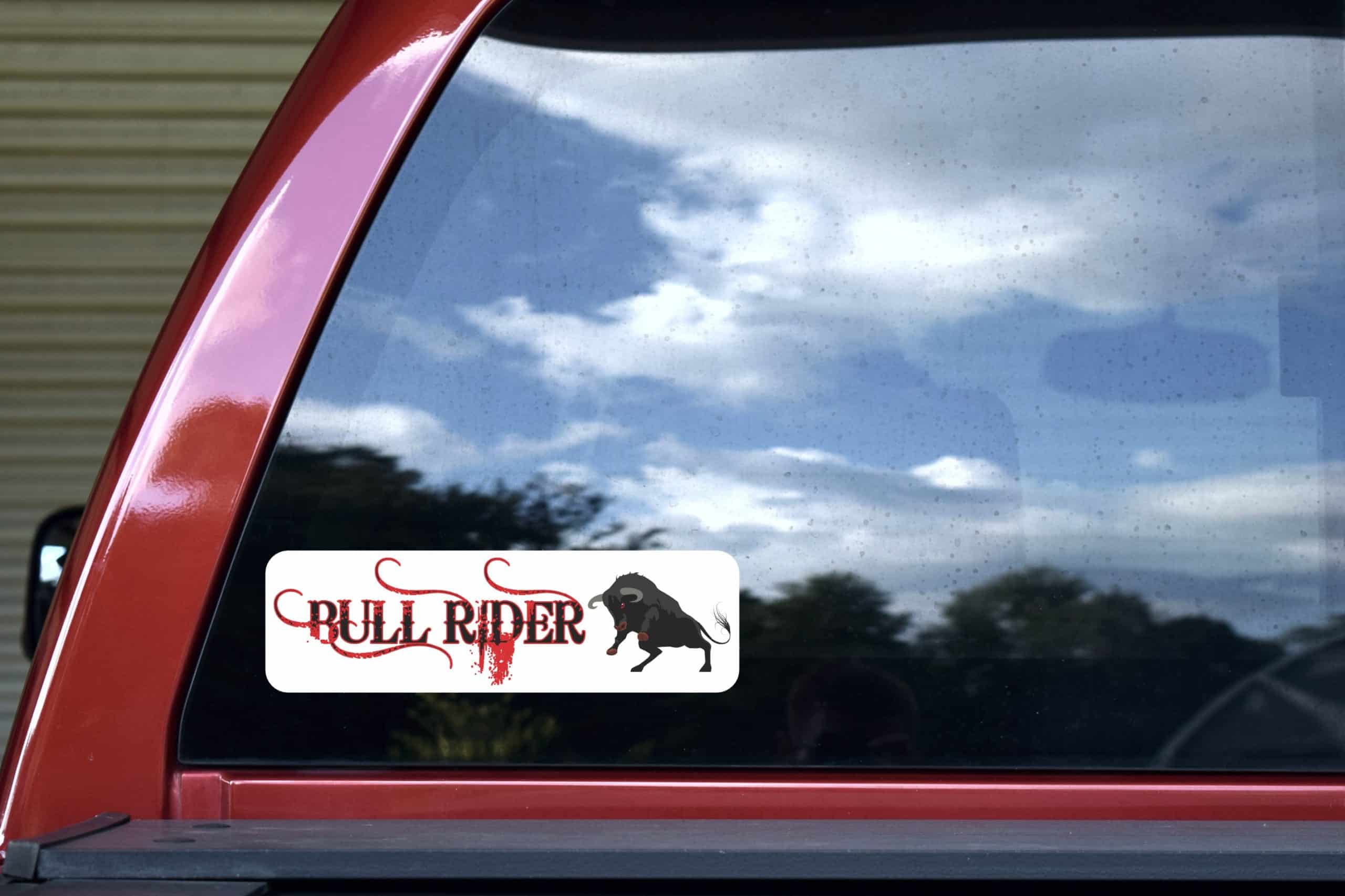 10in x 3in Bull Rider Cowboy Bumper Sticker Window Decal Vinyl Stickers Decals - Image 5