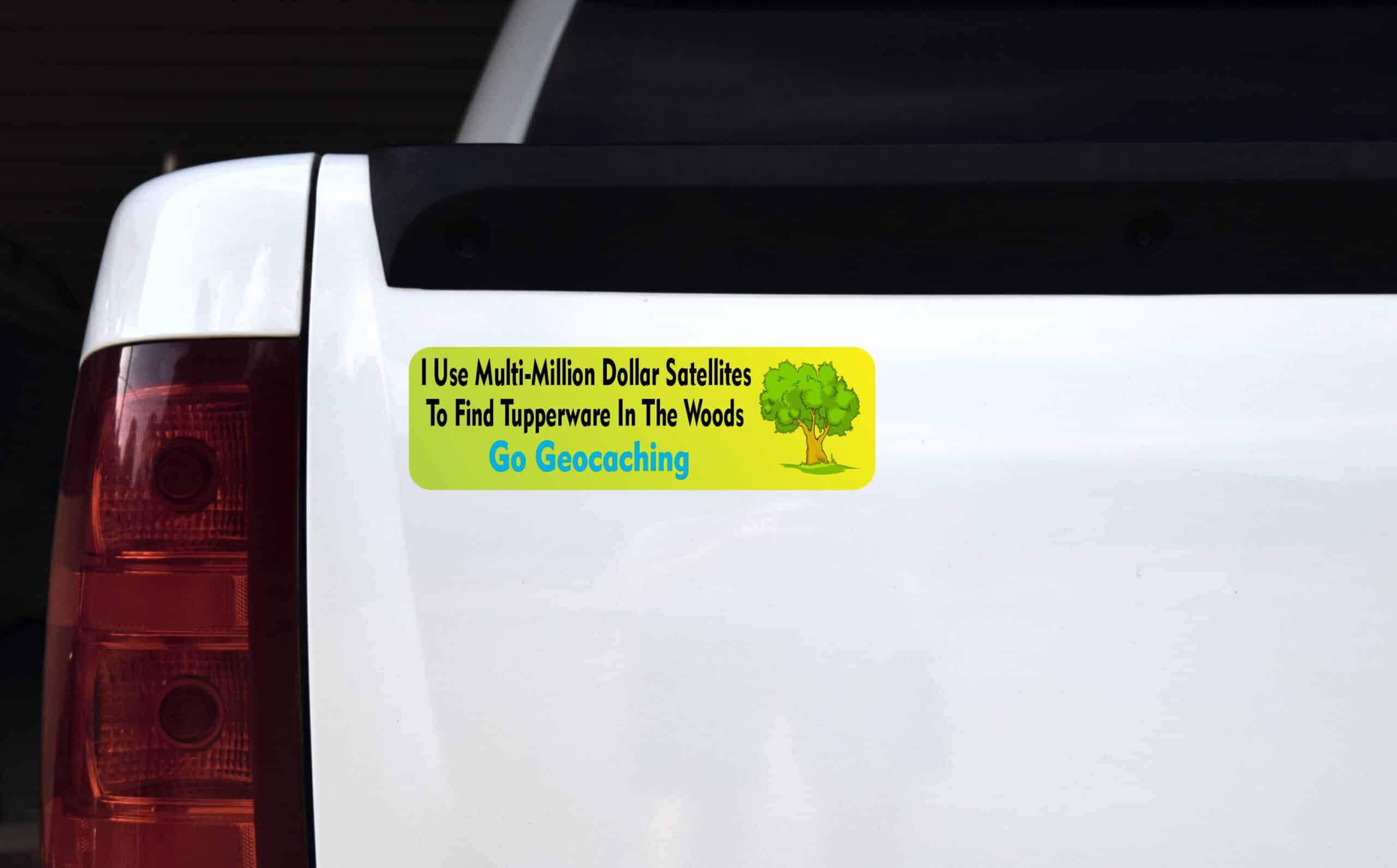 10in x 3in Multimillion Satellites Geocache Bumper magnet magne