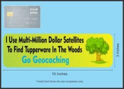 10in x 3in Multimillion Satellites Geocache Bumper magnet magne