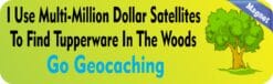 10in x 3in Multimillion Satellites Geocache Bumper magnet magne