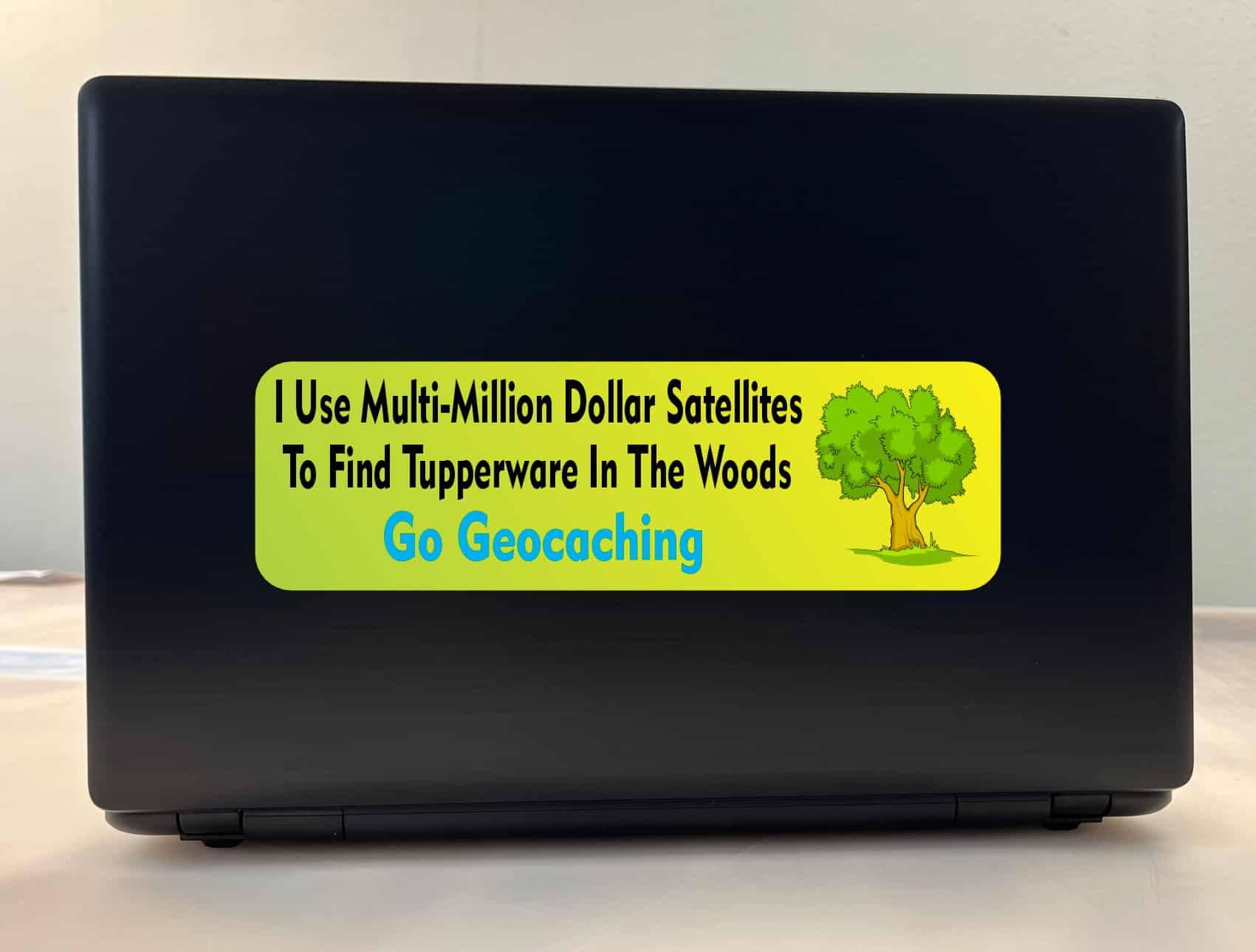 10in x 3in Multi-Million Dollar Satellites Geocaching Bumper Sti