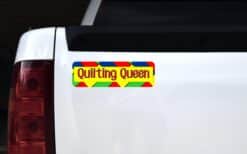 10in x 3in Quilting Queen Quilter Bumper magnet magnetic Car magnets