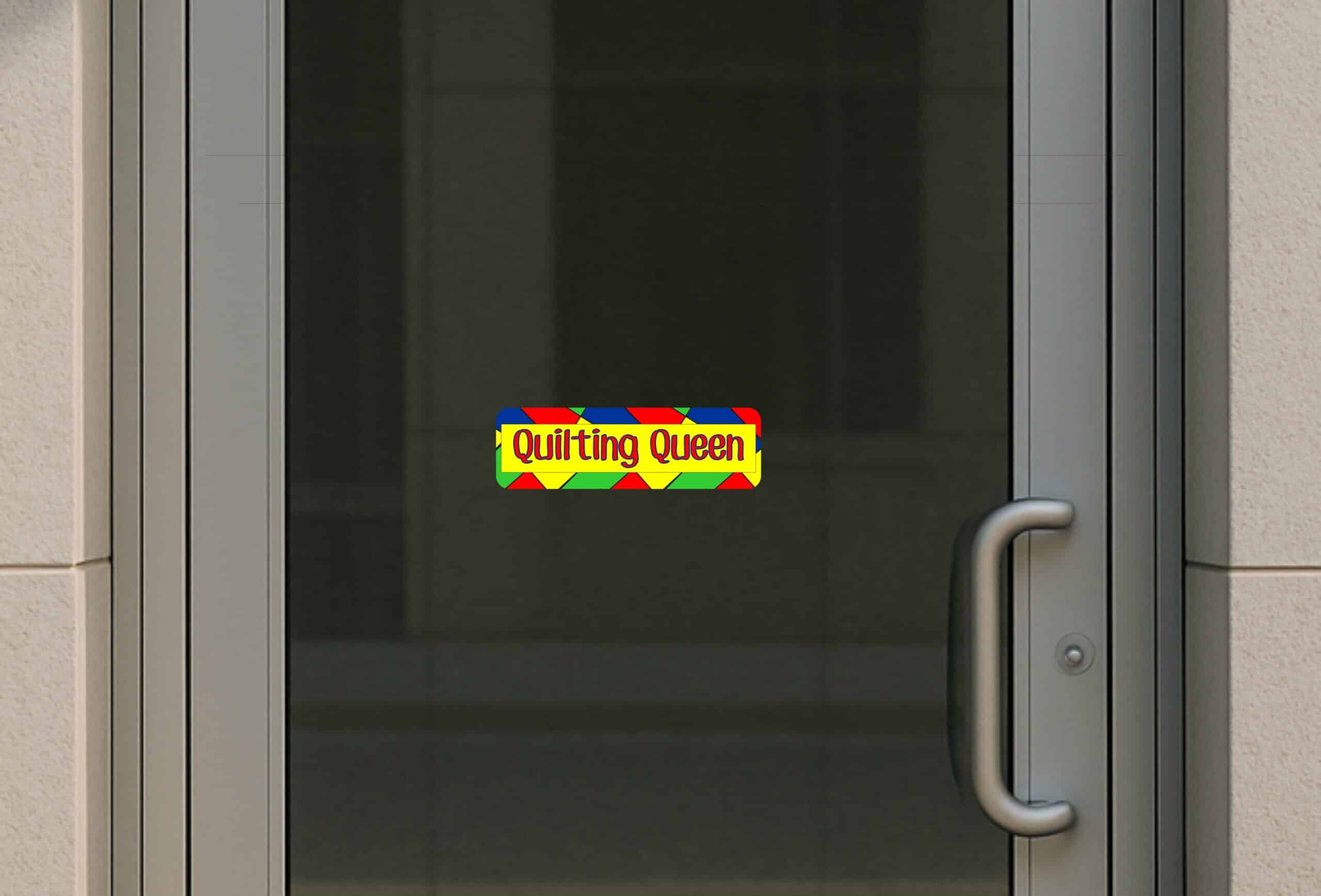 10in x 3in Quilting Queen Quilter Bumper Sticker Window Decal Car Stickers Decals