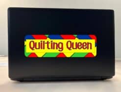 10in x 3in Quilting Queen Quilter Bumper Sticker Window Decal Car Stickers Decals