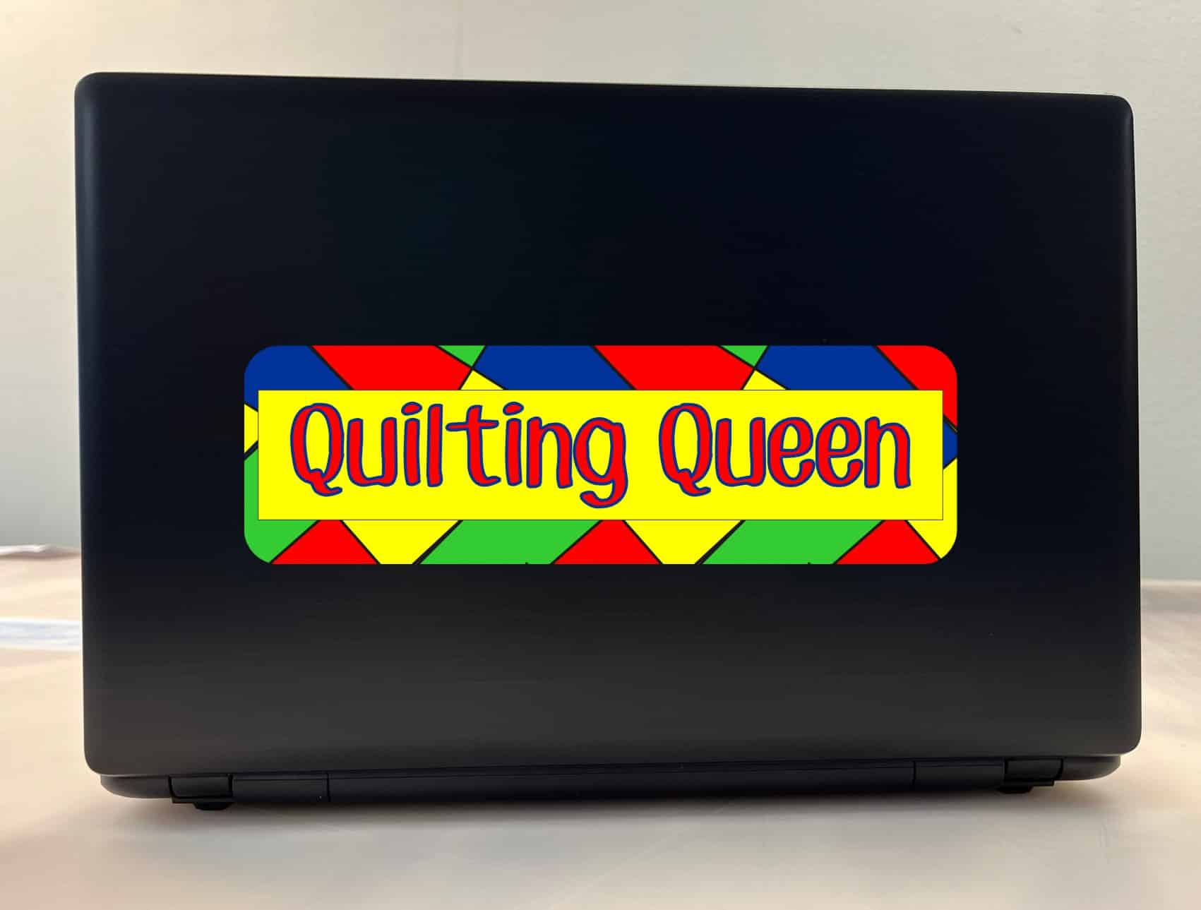 10in x 3in Quilting Queen Quilter Bumper Sticker Window Decal Car Stickers Decals