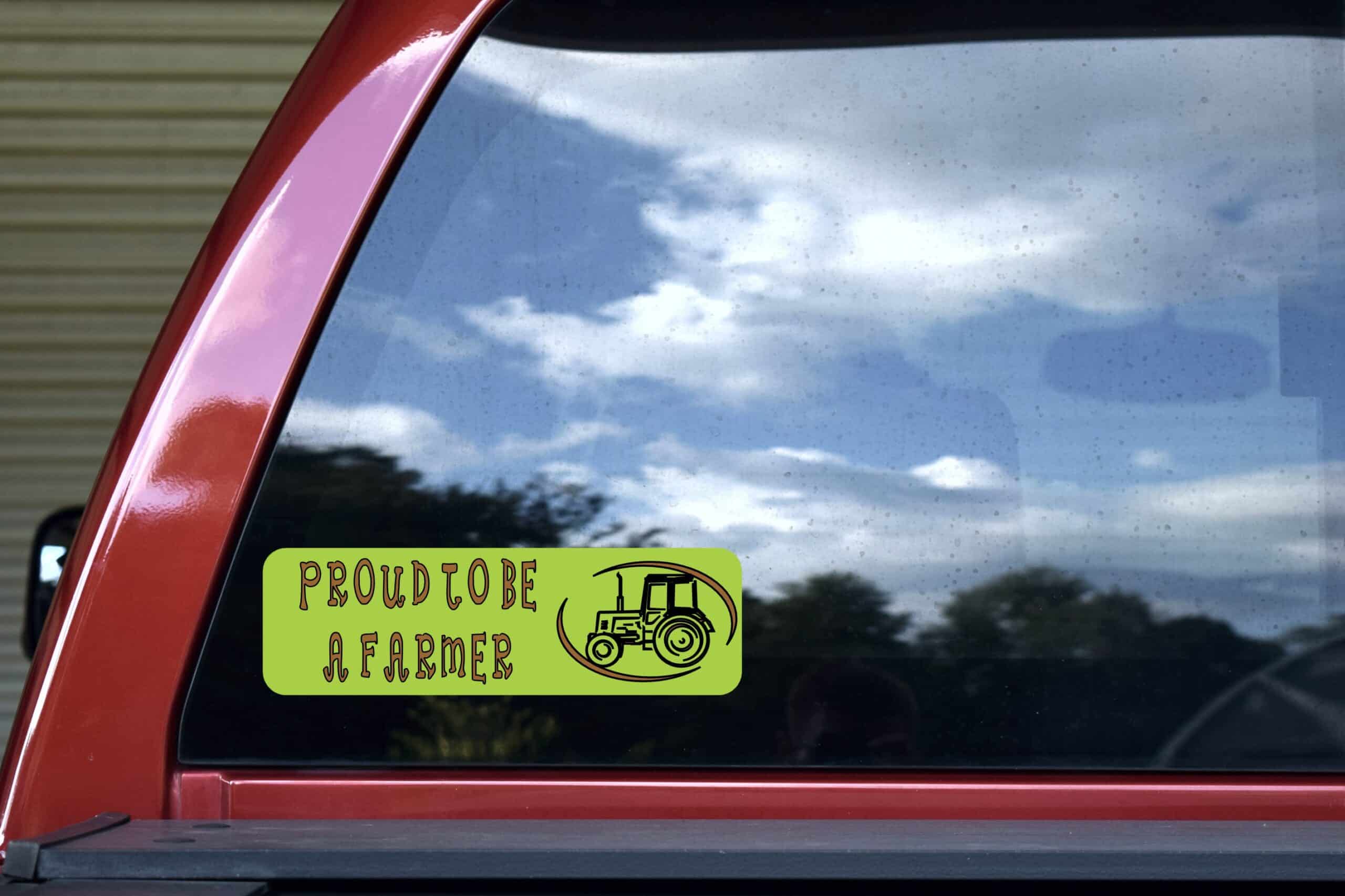10in x 3in Proud To Be A Farmer Bumper Sticker Vinyl Agricultural Decal