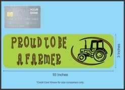 10in x 3in Proud To Be A Farmer Magnet Magnetic Vehicle Car Bumper