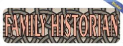 10in x 3in Family Historian Bumper Sticker Window Decal Car Window Stickers Decals