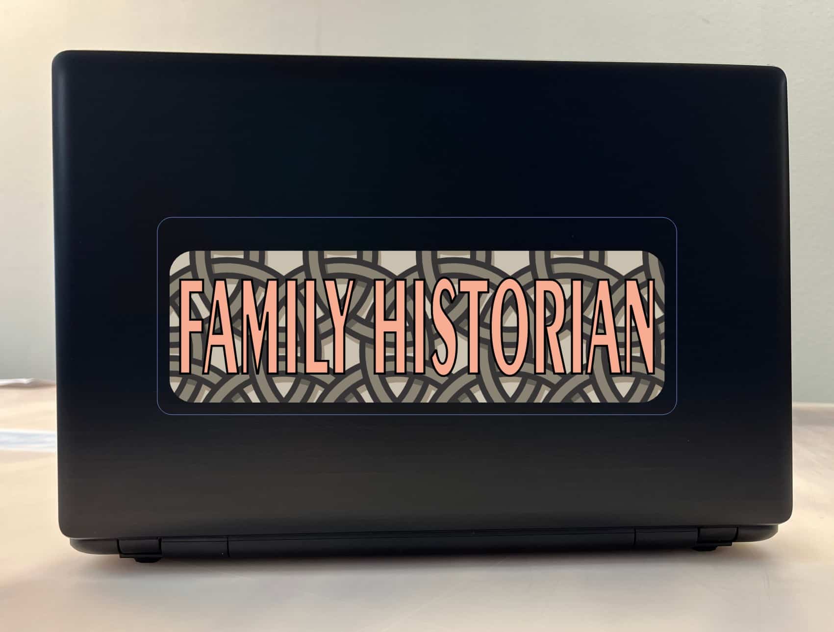 10in x 3in Family Historian Bumper Sticker Window Decal Car Window Stickers Decals