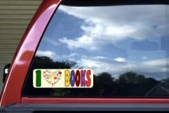 10in x 3in I Love Books Bumper Stickers Librarian Decals Car Sticker Decal