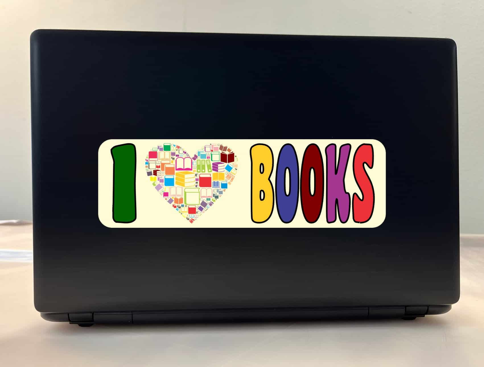 10in x 3in I Love Books Bumper Stickers Librarian Decals Car Sticker Decal