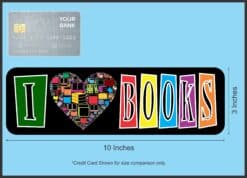 10in x 3in I Love Books Bumper magnets Librarian Car magnet