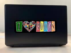 10in x 3in I Love Books Bumper Stickers Librarian Decal Car Sticker Decals