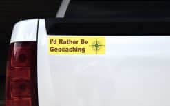 10in x 3in Id Rather Be Geocaching Bumper magnet Car magnetic magnets