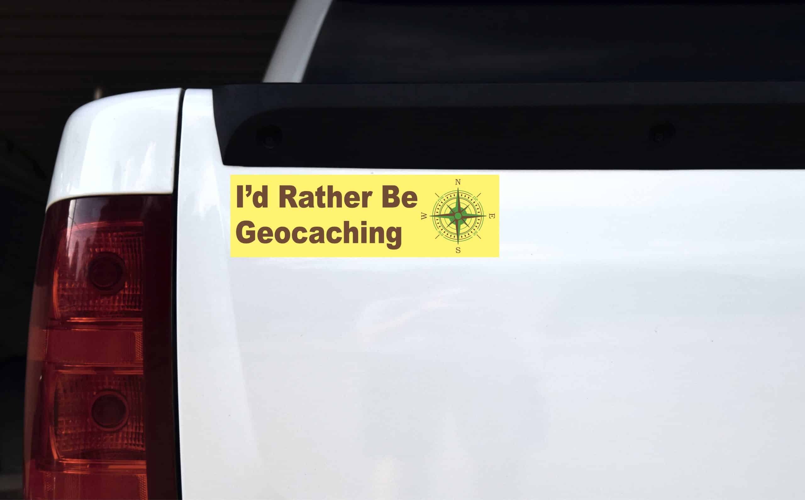 10in x 3in Id Rather Be Geocaching Bumper magnet Car magnetic magnets