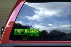 10in x 3in Tree Hugger Vinyl Bumper Sticker Vinyl Car Decal Window Stickers Decals