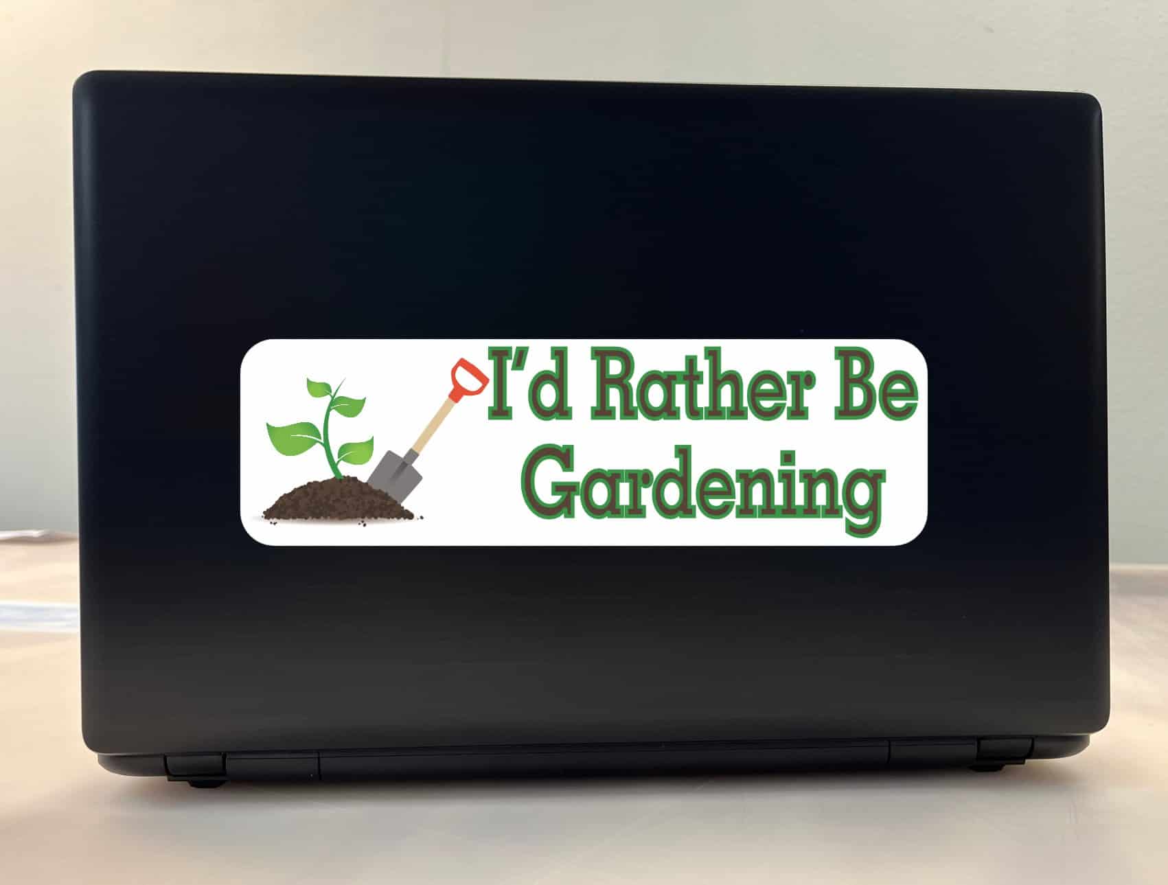 10in x 3in I'd Rather Be Gardening Bumper Sticker Decal Stickers Car Window Decals