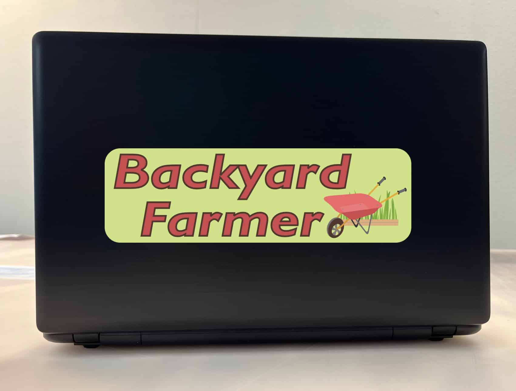 10in x 3in Backyard Farmer Vinyl Bumper Sticker Decal Stickers Car Window Decals