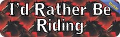 10in x 3in Id Rather Be Riding Horse Bumper Sticker Decal Vinyl Window Stickers Decals Car