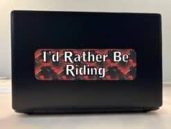 10in x 3in Id Rather Be Riding Horse Bumper Sticker Decal Vinyl Window Stickers Decals Car