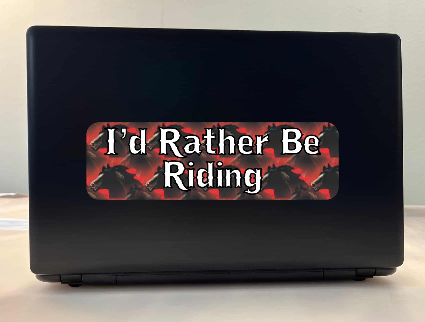 10in x 3in Id Rather Be Riding Horse Bumper Sticker Decal Vinyl Window Stickers Decals Car