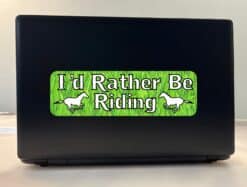 10in x 3in Id Rather Be Riding Horses Bumper Sticker Decal Vinyl Window Stickers Decals Car